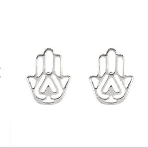 HAND CAST STUD EARRINGS - SILVER